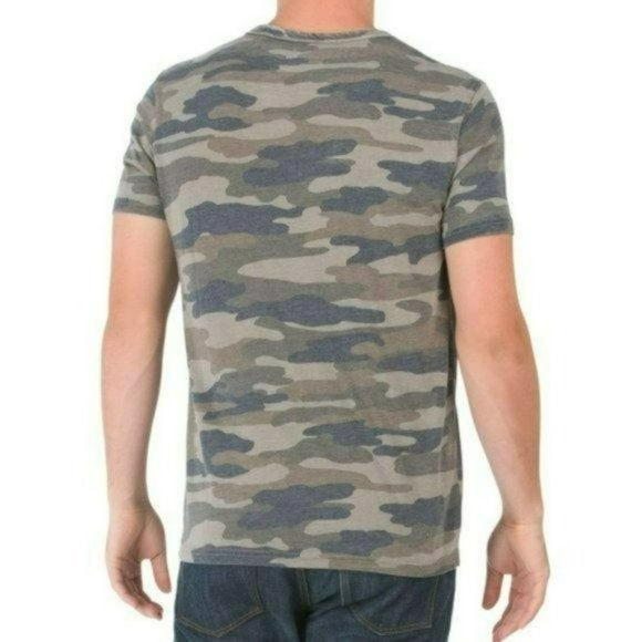 NWT LUCKY BRAND Venice Burnout Notch Neck Camo Print Ultra Soft Cotton T-Shitrt - Picture 2 of 5